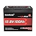 12V 100Ah MINI LiFePO4 Lithium Battery,1280Wh BCI Group 24 Lithium Iron Phosphate Battery 100A BMS 6000+ Cycles,Ideal For RV,Solar Off-Grid Systems,Backup
