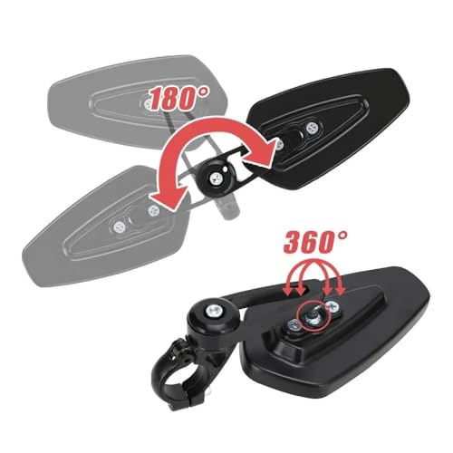 Espejos de manillar para Surron Light Bee X espejo retrovisor redondo negro moto eléctrica 6