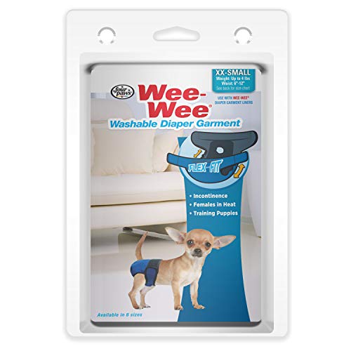Four Paws Wee-Wee Washable Dog Diaper Garment, XX-Small