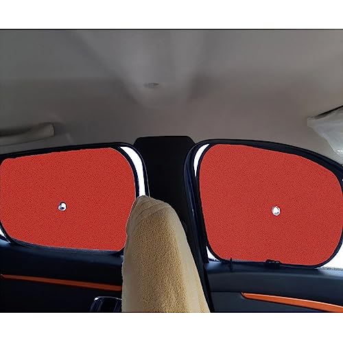 Image of KINGSWAY Car Window Curtain Sticky Sun Shades Compatible with Maruti Suzuki Wagon R, (Year 2003-2010), Universal Fit Sunshades for Side Window, Rear Window, Red Color, 4 Pieces