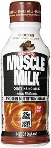 Muscle Milk Genuine Protein Shake, Chocolate, 20g Protein, 11 FL OZ, (Pack of 12)