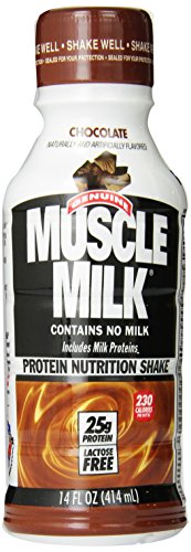 Muscle Milk Genuine Protein Shake, Chocolate, 20g Protein, 11 FL OZ, (Pack of 12)