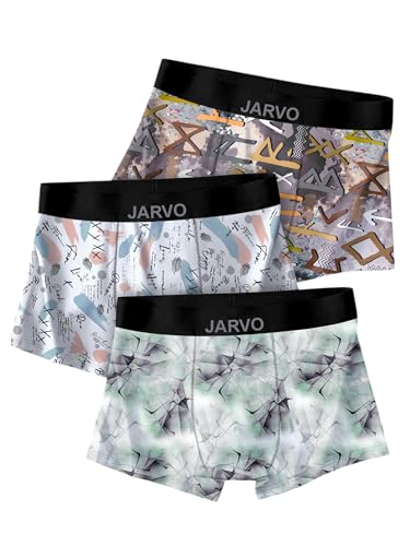 Image of JARVO Men's Extra Thin Elastic Underwear Long Comfortable Ice Silk Breathable Comfort Brief-Boxer-Trunks Imported Material Pack of 3