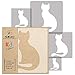 Produktbild NAKLEO Schablonen Malen für Wandgestaltung im Kinderzimmer, 5 Stück Set 9x9 bis 34x34cm Katze Kätzchen Tier, Kinderzimmer Malvorlage Raumdekoration, Basteln DIY Wand Möbel