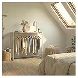 MOB-IN Portant vêtements sous combles Bois et métal Blanc KADRA penderie