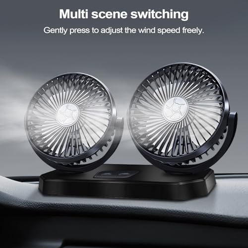Ventilateur de voiture double tête USB contre la chaleur - 3