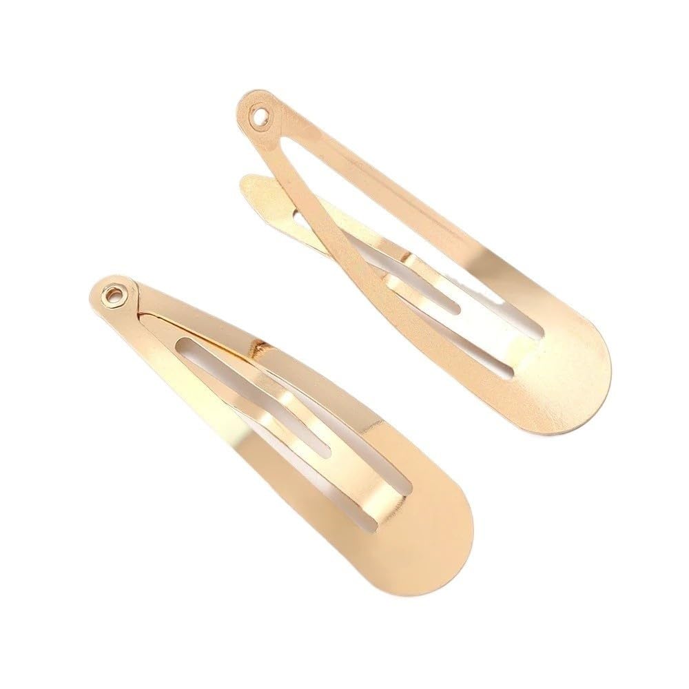 Barrettes à cheveux en métal, 50 pièces, 30/40/50/60/70/80mm, épingles(KC Gold,80mm)