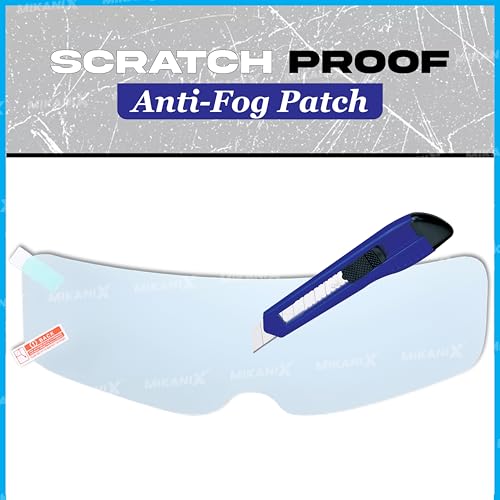 Image of OBEROI'S TRADERS Bike Helmet Visor Anti Fog Film Screen Guard Tempered For Clear Visibility During Foggy Days