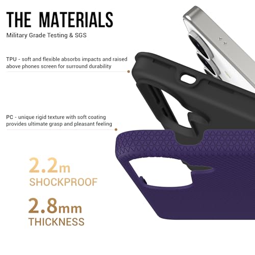 Image of NOXO Ultra-Hybrid Triangle Back Case Cover for Samsung Galaxy S25 Fe, | Shockproof Design | Camera Protection | Soft TPU & Rugged PC | Bumper Case Cover for Samsung S25 Fe, (Deep Purple)
