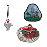 Step by Step Magic MAGS Ninja Yuma, grau-rot, 3-teilig, 2 Magnet-Applikationen und 1 Anhänger, Ergänzung für Schulranzen oder Vorschulrucksack