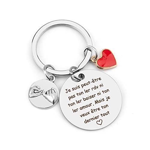 Porte Clé Saint Valentin - Cadeau Original Homme Femme Personnalisée pour Couple Amoureux