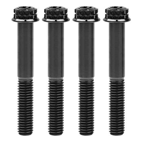Titanium Flange M10 Bolt (M10x55mm Pitch 1.5mm, Black)