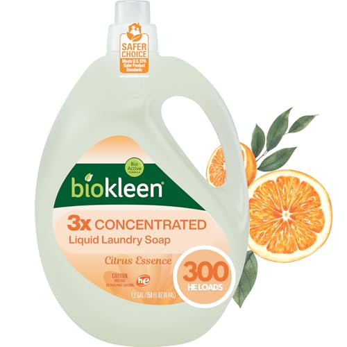Biokleen Natural Laundry Detergent Liquid - 300 Loads- Eco Friendly Concentrated Plant Based Safe...