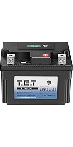 Amazon | T.E.T LFP4L-SS 超軽量 バイク バッテリー リチウムイオン