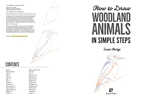 How to Draw: Woodland Animals In Simple Steps Taschenbuch – Illustriert, 22. Mai 2018 - Image 3