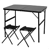 AKTIVE Mesa Camping Plegable, Altura Ajustable (63190)