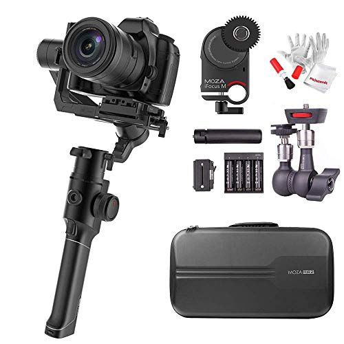 MOZA Air 2 3-Axis Stabilized Handheld Gimbal, with iFocus-M Follow Focus Motor for Mirrorless Camera, DSLR Camera, 9lbs Payload, 16h Working Time, “4-Axis” 8 Follow Modes