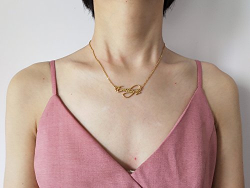 HUAN XUN Personalized Customized Name Initial Necklace Monogrammed Words Girl's Jewelry4