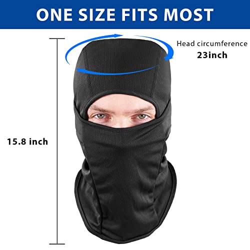 Sheverch Balaclava Face Mask Men Women Shiesty Ski Mask Breathable Uv Protection Football Riding Motorcycle Cycling Black #TOP3