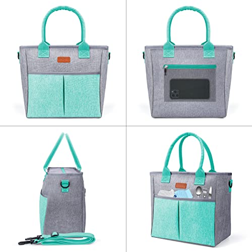 Fithome Insulated Reusable Lunch Bag For Women/Men, Adult Thermal Tote Lunch Bag With Adjustable Crossbody Strap, Portable Leakproof Cooler Bags For Work/Picnic/Travel #TOP5