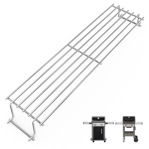 Uniflasy 63,5cm 7641 Edelstahl Warmhalterost für Weber Spirit 300 Grills Serie, Spirit E310 E320 E330 S310 S320 S330 SP320, Spirit 700, Weber 900 Gasgrill, Edelstahl Warmhalterost, 1 Packung