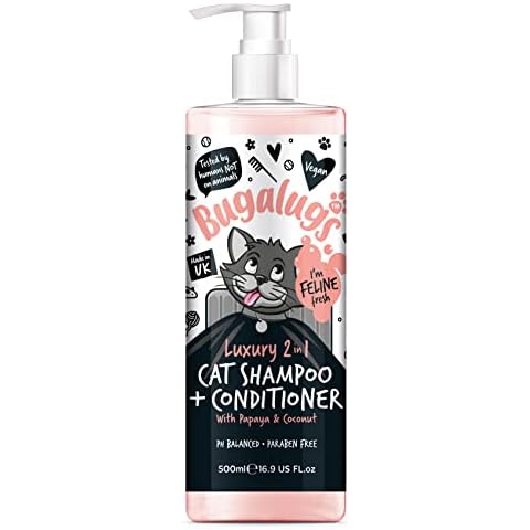 Bugalugs 2 in 1 Cat Shampoo & Conditioner with Papaya & Coconut Cover
