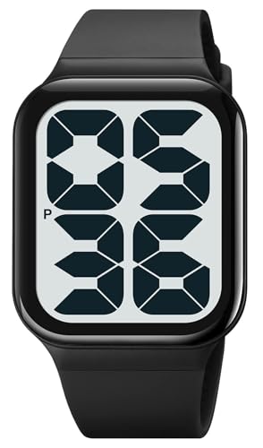 Gosasa Fashion Unisex Digital Sport Watch Easy to Read Big Face Large Number Display 50M Waterproof Outdoor Casual Wristwatch for Men Women