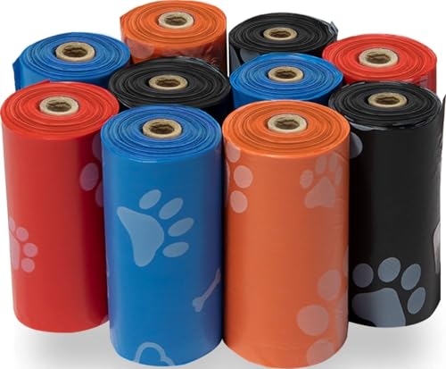 Image of Best Pet Supplies Poop Bags for Dogs - Assorted Colors, 150 Count