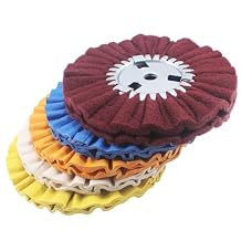 5 Pcs 8 Airway Buffing Wheels 5/8 Arbor Hole Cotton Airway Buffing Polishing Wheel for Grinder