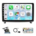 4G+64G 9 Zoll Auto Radio für Peugeot 407 2004-2008 mit Wireless Carplay/Android Auto,Car Stereo mit GPS NAV/Bluetooth/FM/WiFi/SWC/AHD Rückfahrkamera