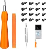 19-in-1 Screwdriver Kit with 16Pcs Spare Screws for Ring Video Doorbell Battery Change – T6 & T15 Security Torx Screws, S2 Steel Replacement Parts for Ring Doorbell 2, 3, 4/Pro & Other Models