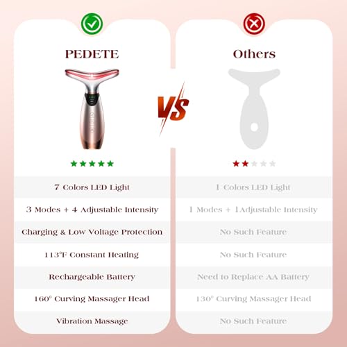 facial massager 7 colors red light therapy for face and neck face lift device with 113f heating vibration for multi skin care