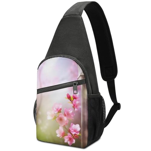 Mochila Bandolera Spring Flower para Senderismo Casual miniatura 1