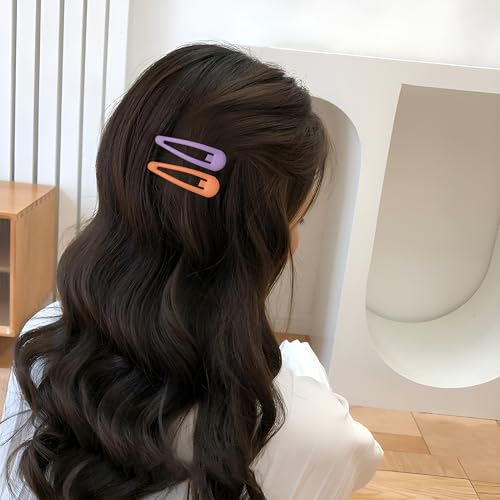 Cptots Small Hair Barrettes For Women No Slips Metal Snap Hair Clips For Thin Hair And Fine Hair,Rainbow Colors,20 Pcs,1.97 X 0.5 Inches thumb #2