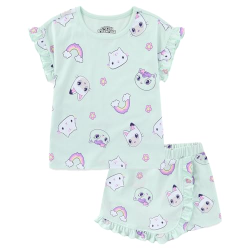 DREAMWORKS GABBYS DOLLHOUSE Pandy Paws Cakey MerCat Girls Shirt and Skort Skirt 2 Piece Set for Big Kids