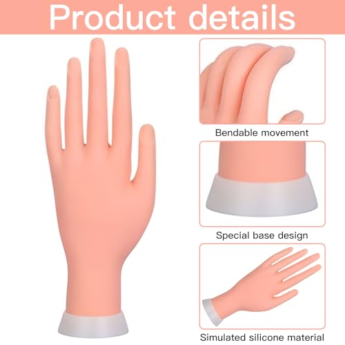 Itian Nail Praxis Modell Weiche Hand Starter Training Nagelkunst Praxishand Übungsfinger Modell für Maniküre