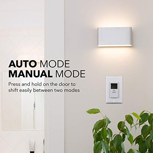 Bn-Link 7 Day Programmable In-Wall Timer Switch For Lights, Fans And Motors, Single Pole And 3 Way (Compatible With Spdt) Both Use, Neutral Wire Required, White (No Backlight) #TOP3