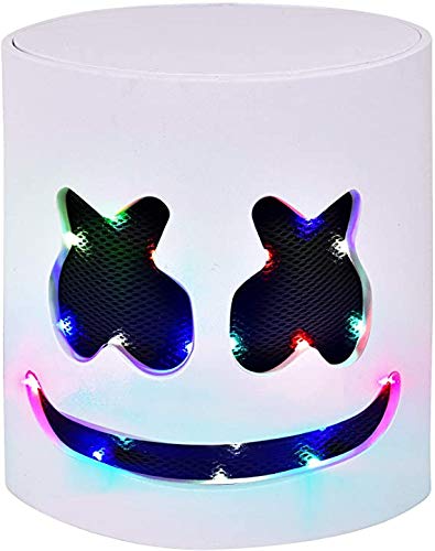 Halloween DJ Mask - Halloween Party Cosplay Mask and Music Festival Full Head Masks Helmet for Men Women Kids and Thanksgiving Christmas Halloween LED Glow DJ Mask