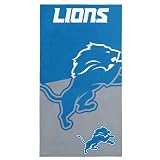 Northwest NFL Detroit Lions Microfiber Beach Towel, 30 x 60 Inches – Quick Dry, Sand Resistant, Lightweight, Highly Absorbent, Incisor Design