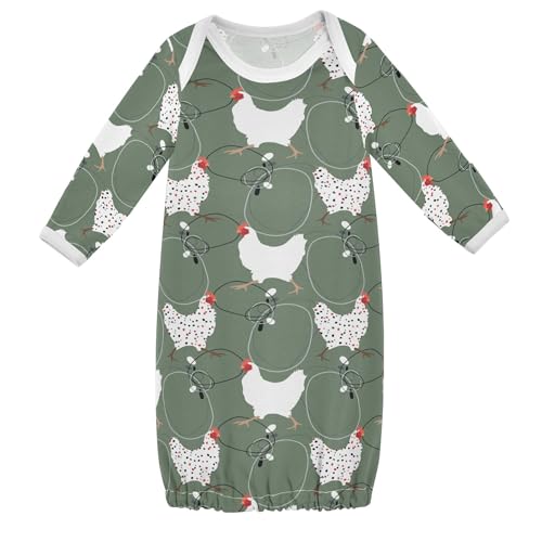 Baby Boy Girl Sleepsuit Cotton Sleeper Gown Newborn Pajamas Night...