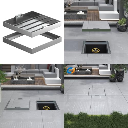 Solution d'accès aux eaux usées Durable : Couvercle Inox Inoxydable 80x80 - 4