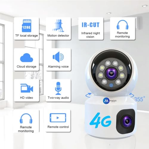 Maizic Smarthome 5+5MP Outdoor 4G SIM Camera - Image 3