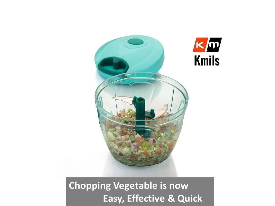 Kmils Plastic Manual Vegetable Chopper for Kitchen, Onion Chopper, Onion Cutter, Vegetable Cutter for Kitchen (Multi Colour)(750 ml - 5 Blade) 4