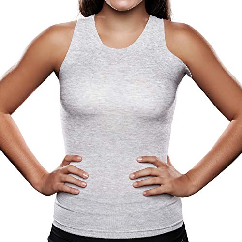 KNIT-RITE Lightweight Torso Interface V-Neck Tank w/Left Flap - X-Static (Grey, X-Large)