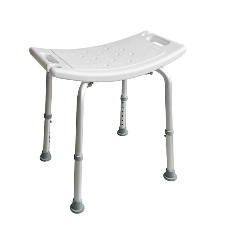 Silla para Ducha sin Respaldo.Taburete para Ducha de Aluminio.Asiento Ducha Regulable en Altura.Banco para Ducha Antideslizante.Banqueta de Ducha para Adultos.Silla de baño geriátrica 100 kg.