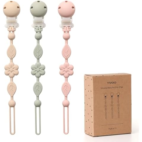YIVEKO Flower Pacifier Clips Cover