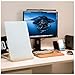 iNenya Glass White Board with Stand,Magnetic Mini Dry Erase Board for Desk,Small Desktop Whiteboard with Solid Wood Bracket