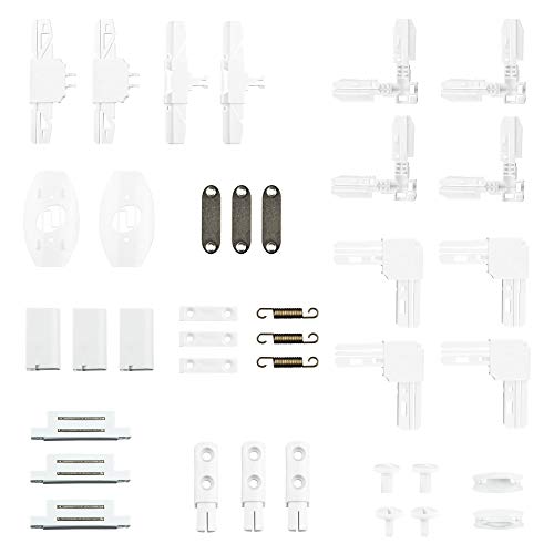 jarolift Set de Piezas de Recambio para Puerta Mosquitera con Marco Giratorio Profi Line y Eco, Color Blanco