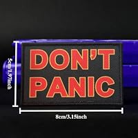DON'T PANIC Patch - Funny Meme Printed Patches, Military Tactical Morale Patch with Hook and Loop Fastener, Patches for Backpacks, Military Uniforms, Jeans, Jackets, Vests, Hats & More – Ansicht 2