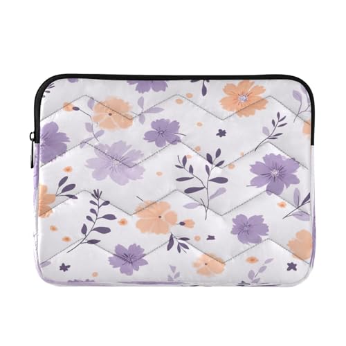 Funda para portátil 13-14 pulgadas con diseño floral púrpura
